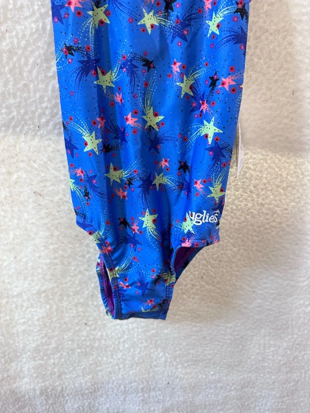 Girls' Blue Star Print One-Piece Uglies Swimsuit